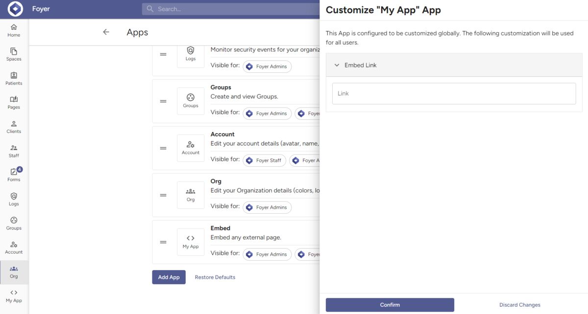 Customizing The Confluence App