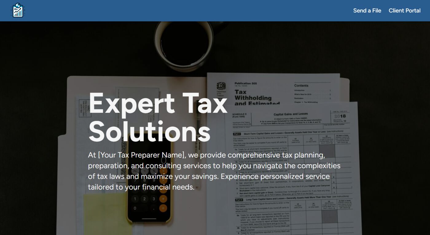 Tax Preparer Website Template