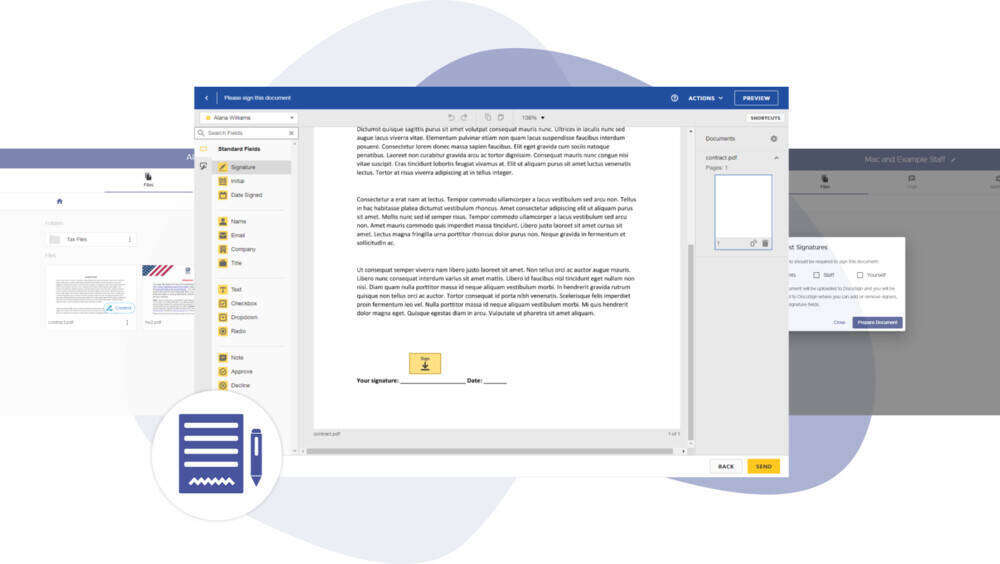 Signing files with DocuSign